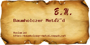 Baumholczer Metód névjegykártya